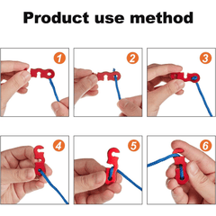 20pcs Aluminum Guyline Tensioners for Easy Tent Setup Camping Hiking