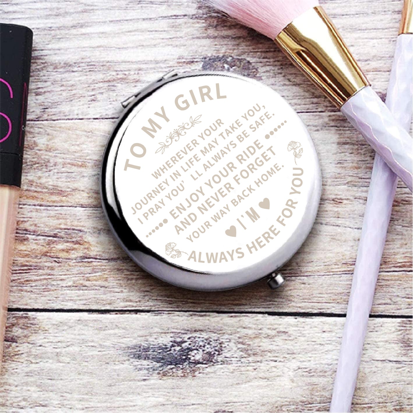 Bride Tribe Compact Mirror Bridesmaid Wedding Gift