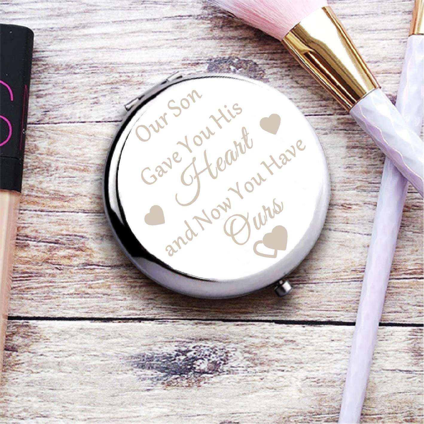 Bride Tribe Compact Mirror Bridesmaid Wedding Gift