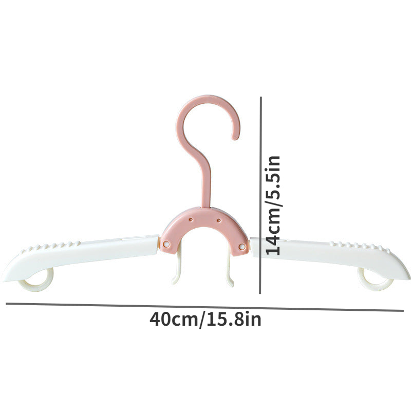 Retractable Folding Hanger Plastic Clothes Rack Wardrobe