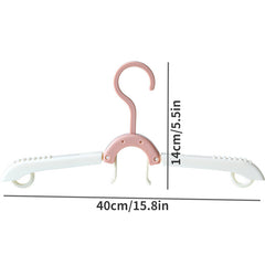 Retractable Folding Hanger Plastic Clothes Rack Wardrobe