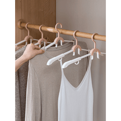 Retractable Folding Hanger Plastic Clothes Rack Wardrobe