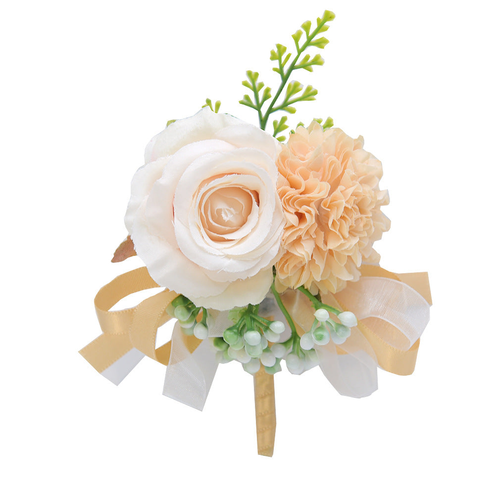 Simulation Flower Wristband Corsage Bridal Wedding Accessories