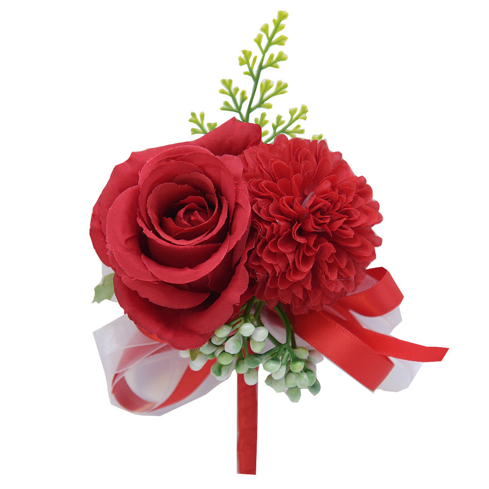 Simulation Flower Wristband Corsage Bridal Wedding Accessories