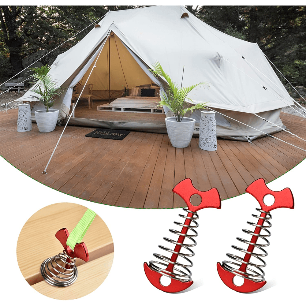 10pcs Portable Windproof Tent Stakes Aluminium Alloy Anchor Pegs for Camping