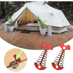 10pcs Portable Windproof Tent Stakes Aluminium Alloy Anchor Pegs for Camping