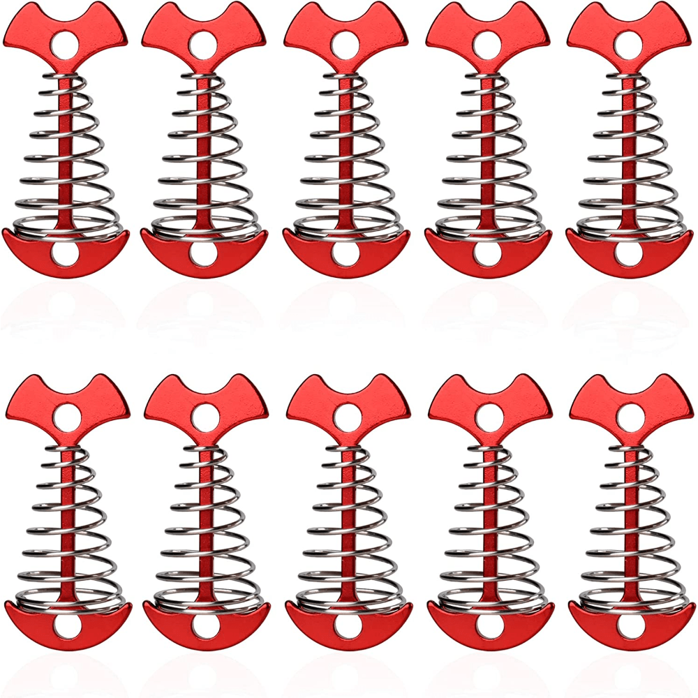 10pcs Portable Windproof Tent Stakes Aluminium Alloy Anchor Pegs for Camping