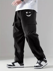 Cargo Pants Men Casual Loose Fit Drawstring Joggers Spring Summer