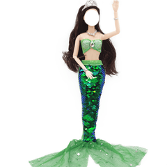 Mermaid Tail Dress Up Set for Dolls - Fairy Tale Costume Accessories