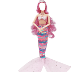Mermaid Tail Dress Up Set for Dolls - Fairy Tale Costume Accessories