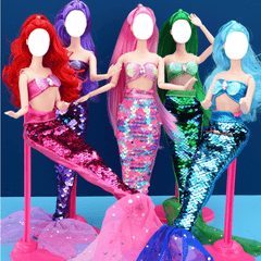 Mermaid Tail Dress Up Set for Dolls - Fairy Tale Costume Accessories