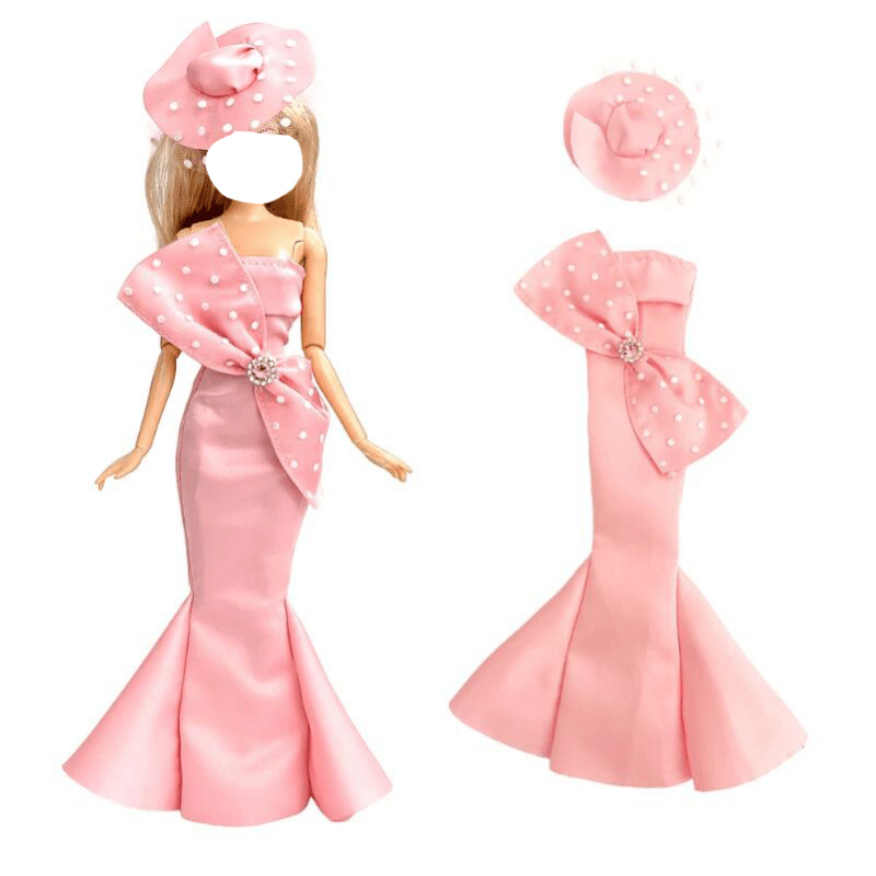 Wedding Dress Evening Skirt for 1 6 Doll Party Clothes Girl No Doll
