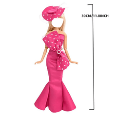 Wedding Dress Evening Skirt for 1 6 Doll Party Clothes Girl No Doll