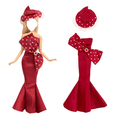 Wedding Dress Evening Skirt for 1 6 Doll Party Clothes Girl No Doll