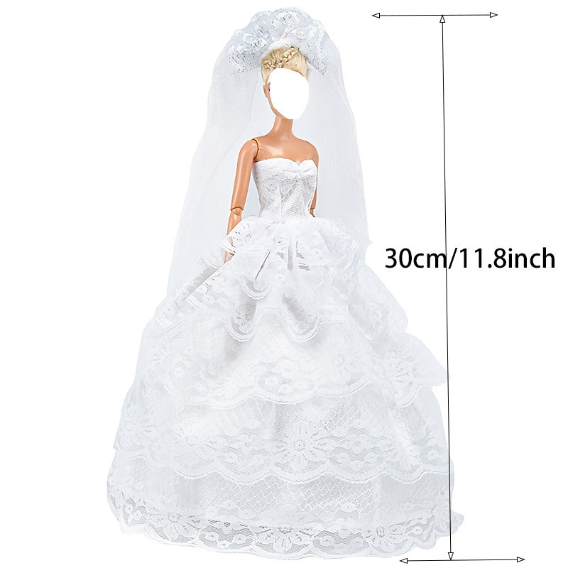 Wedding Dress and Suit for 1/6 Dolls, Doll Accessories