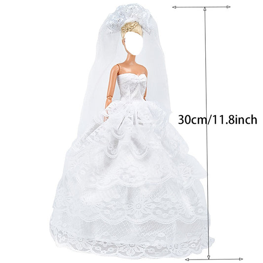 Wedding Dress and Suit for 1/6 Dolls, Doll Accessories