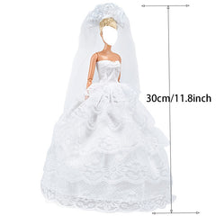 Wedding Dress and Suit for 1/6 Dolls, Doll Accessories
