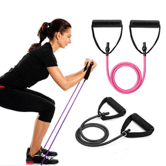 Elastic Resistance Bands With Handles for Home Workouts