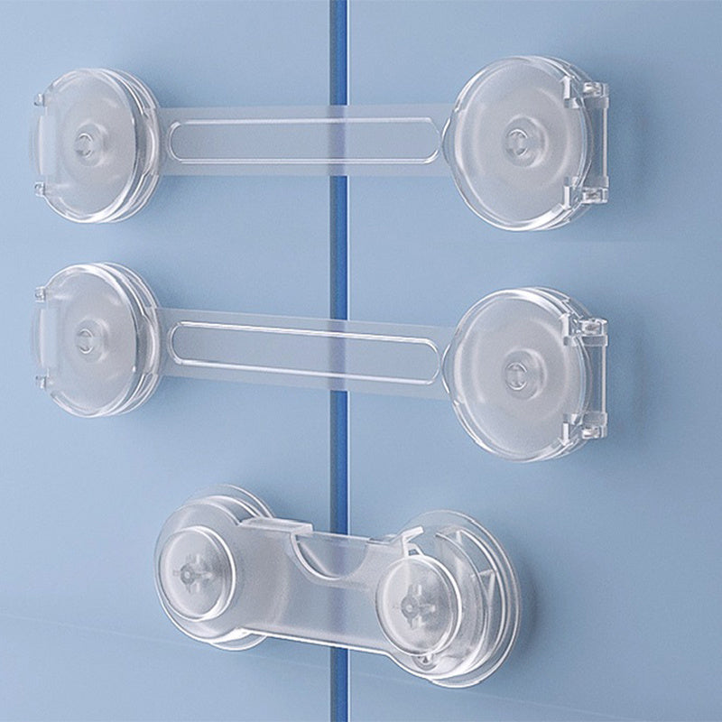 5PCS Cabinet Locks Strap Drawer Lock Anti Opening Refrigerator Lock