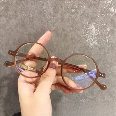 Vintage Round Frame Flower Glasses Anti Fatigue Unisex