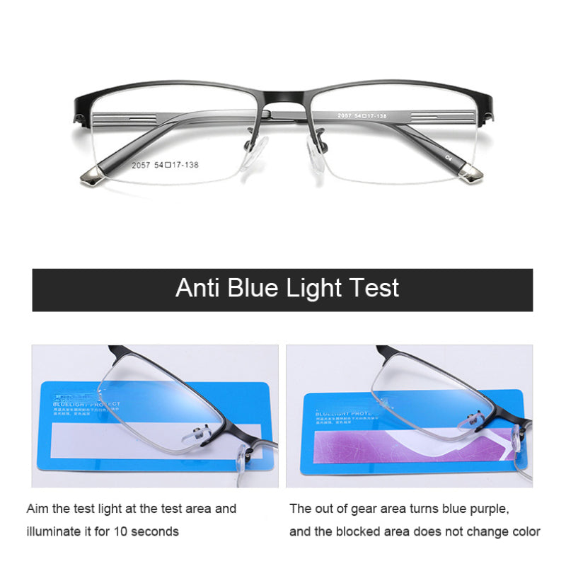 Men's Anti Light Photochromic Multifocal Glasses UV Protection Hyperopia Glasses