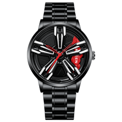 Rotating Wheel Hub Quartz Watch Waterproof