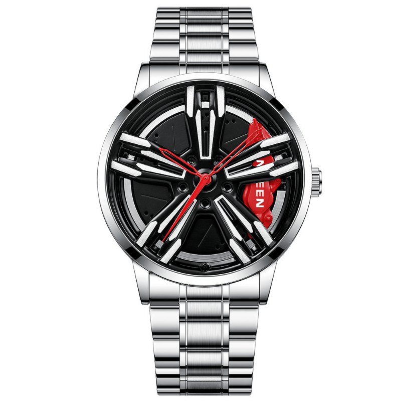 Rotating Wheel Hub Quartz Watch Waterproof