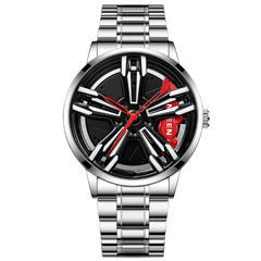 Rotating Wheel Hub Quartz Watch Waterproof