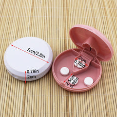 Portable Pill Cutter Splitter Storage Medicine Compartment Box Travel Case