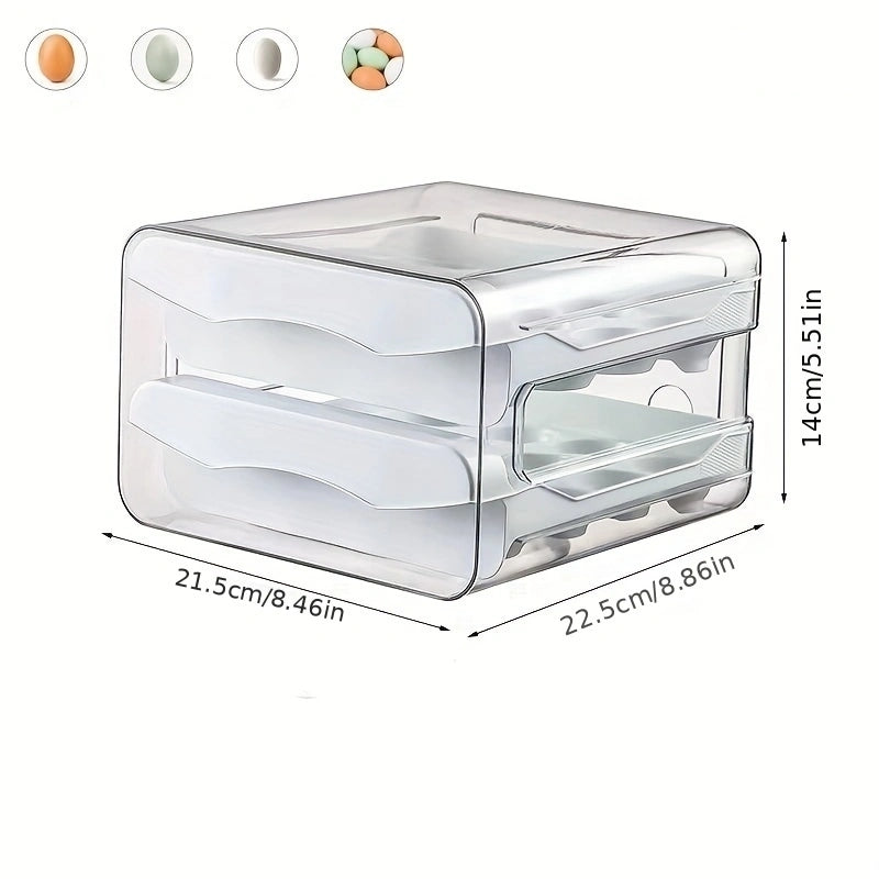 32 Grid Double layer Egg Carton Refrigerator Storage Organizer