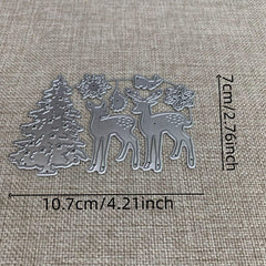Christmas Deer Tree Metal Cutting Dies for DIY Scrapbooking Decorative Embossing