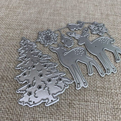 Christmas Deer Tree Metal Cutting Dies for DIY Scrapbooking Decorative Embossing
