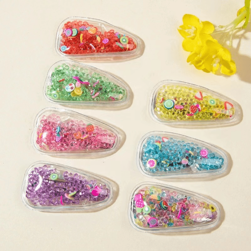 20pcs Colorful Fruit Clips DIY Hair Accessories Hair Clips PVC Sequins