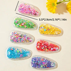 20pcs Colorful Fruit Clips DIY Hair Accessories Hair Clips PVC Sequins