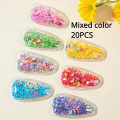 20pcs Colorful Fruit Clips DIY Hair Accessories Hair Clips PVC Sequins