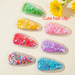 20pcs Colorful Fruit Clips DIY Hair Accessories Hair Clips PVC Sequins
