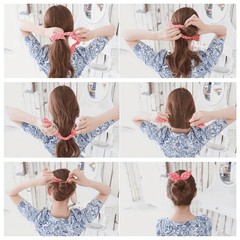 Sponge Rabbit Ears Bun Maker Hair Styling Tool for Girls