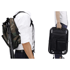 Portable Backpack Ice Chair with Cooler Bag Fishing Beach Chair