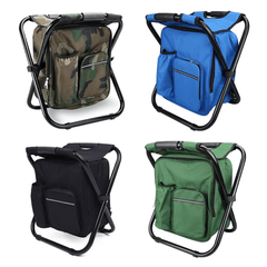 Portable Backpack Ice Chair with Cooler Bag Fishing Beach Chair