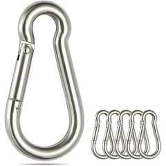 5pcs Stainless Steel Carabiners for Camping and Hiking