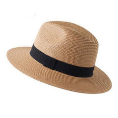 British Straw Hat Men's Women's Spring Casual Sunshade Large Brim Sun Hat