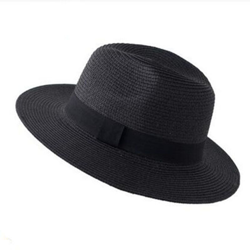 British Straw Hat Men's Women's Spring Casual Sunshade Large Brim Sun Hat