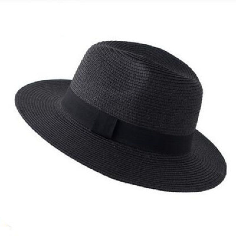 British Straw Hat Men's Women's Spring Casual Sunshade Large Brim Sun Hat