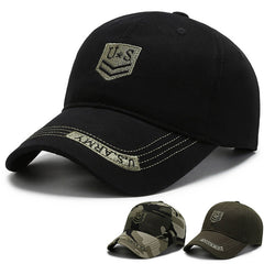 Unisex Camouflage Baseball Cap with Letter Embroidery for Outdoor Sport