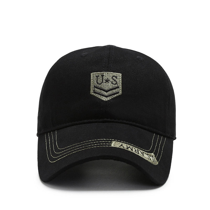 Unisex Camouflage Baseball Cap with Letter Embroidery for Outdoor Sport