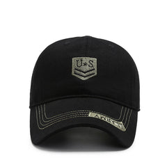 Unisex Camouflage Baseball Cap with Letter Embroidery for Outdoor Sport