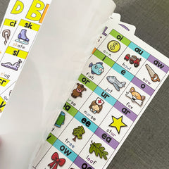 4 Pcs Phonics Spelling Classroom A4 Posters Education Teaching Aids