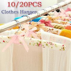 20pcs Non Slip Clothes Hangers Space Saving Dress Hanger Hook Drying Rack Random