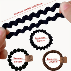5pcs Braided Hair Rope Elastic Hair Tie Style Hair Accessories For Girls