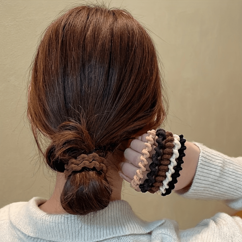 5pcs Braided Hair Rope Elastic Hair Tie Style Hair Accessories For Girls